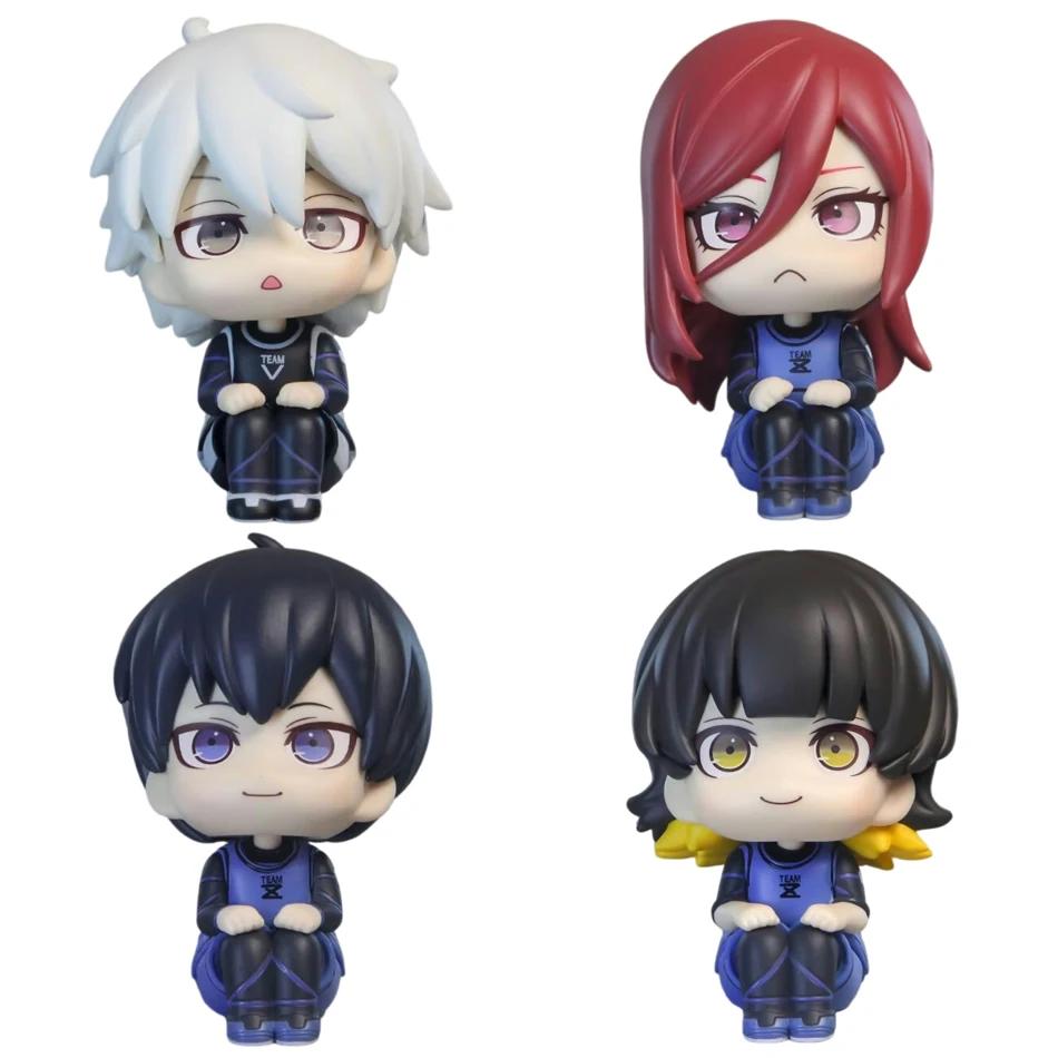 Blue Lock Anime Q Version Figure - Isagi Yoichi Nagi Seishiro Bachira Meguru Action Collectible Model Doll Look up