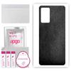 apgo Protective Skin Sticker for the Back Compatible with Oppo A96 4G, Wrap Film, Foil, Vinyl - Pattern Black Leather