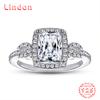 Lindon Classic 925 Sterling Silver Zircon Ring Ladies Jewelry Wedding Promise Party Gift