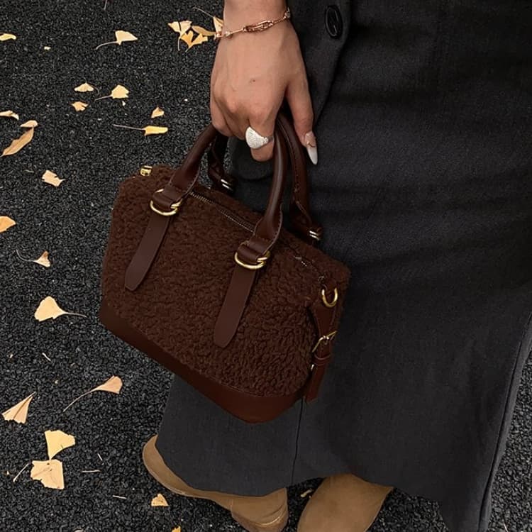 Женская плюшевая сумка через плечо