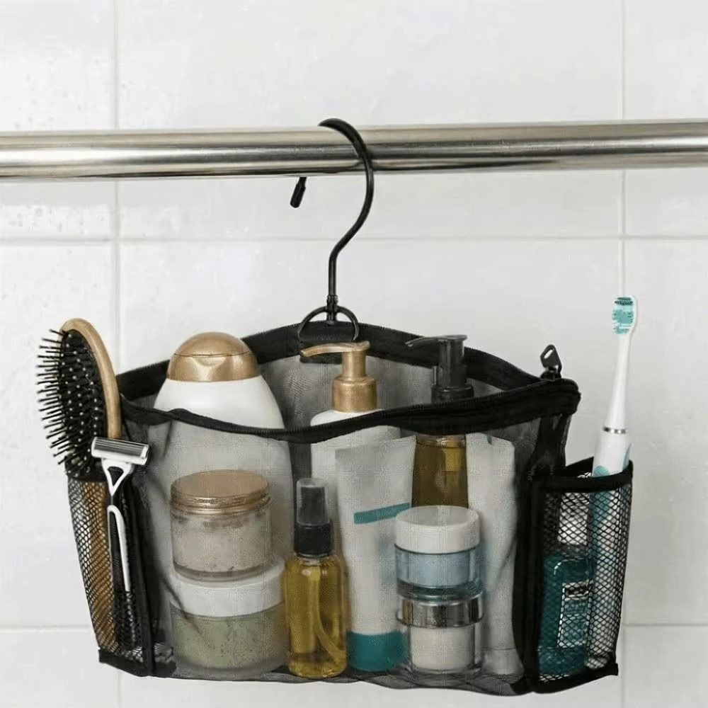 Mesh Transparent Makeup Organizer Hollow Storage Wash Bag Portable Storage Organizer Bag Travel