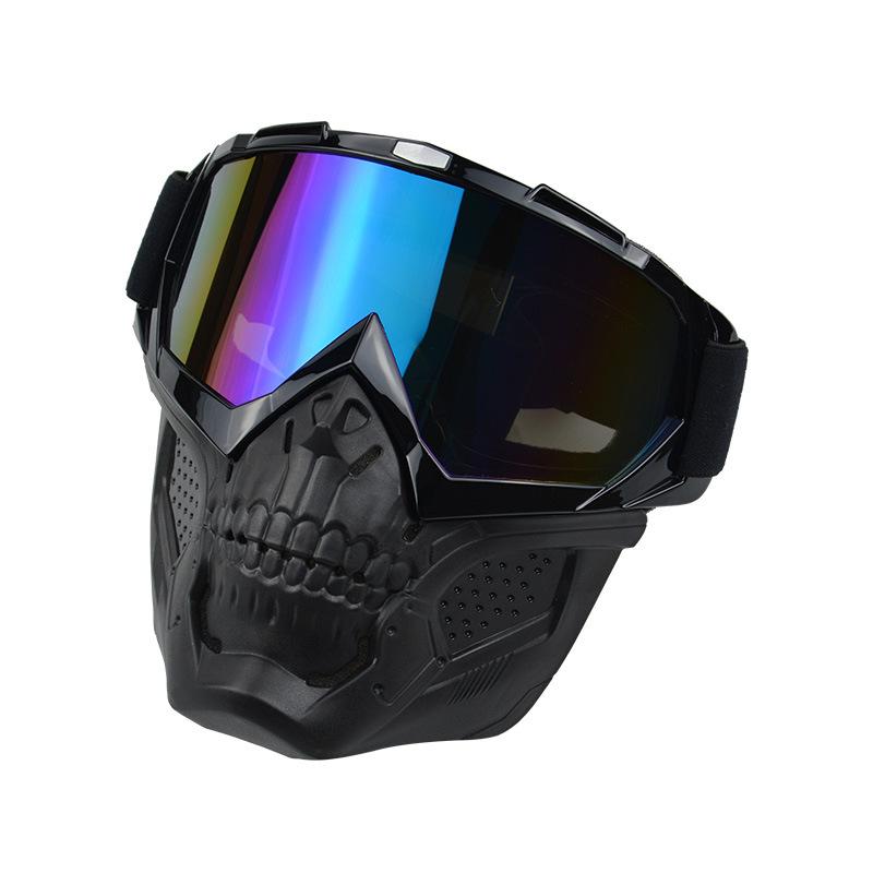 New off-road motorcycle goggles, windproof visor, quick-release skull mask, helmet accessory, UV protection, windproof
