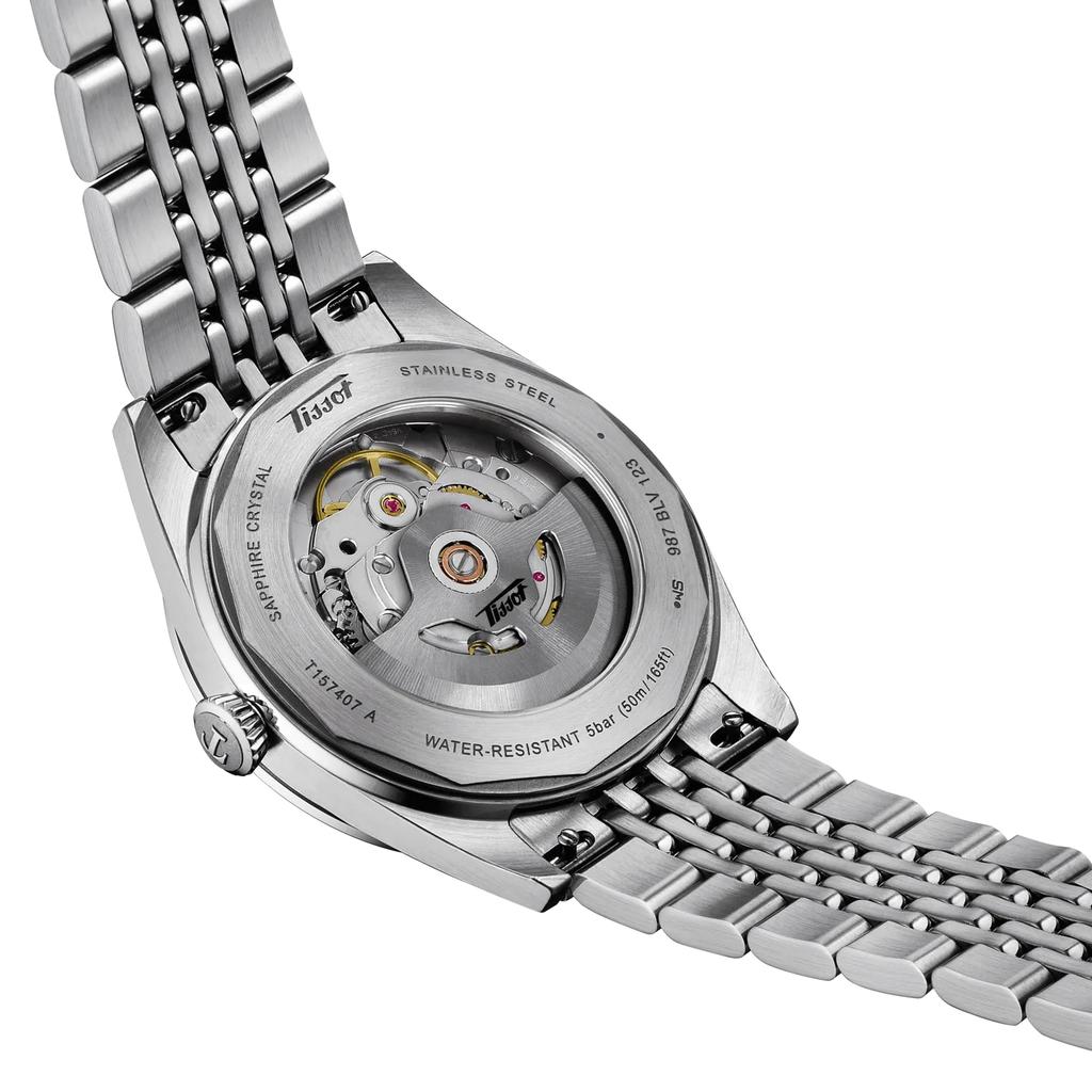 Tissot Мужские модные часы из нержавеющей стали с синим циферблатом T157.407.11.041.00