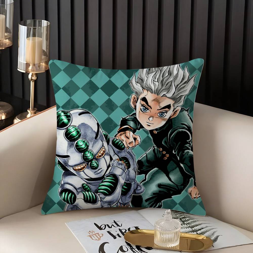 Чехол для подушки J-JoJo B-Bizarre Adventure Домашний Общежитие Спинка стула Короткий плюш Двусторонняя печать Офис Подушка для сна
