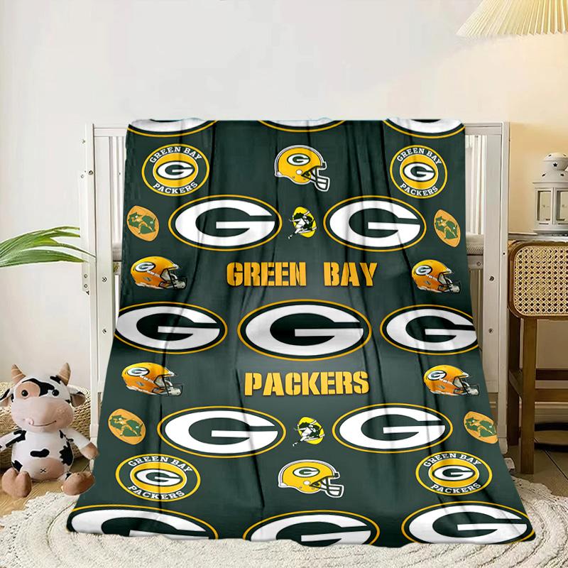 Green Bay Packers Fan Gear Portable Blanket/Soft Blanket Bedding Blanket Suitable for Travel Camping Living Rooms Offices Sofas Fan Gifts