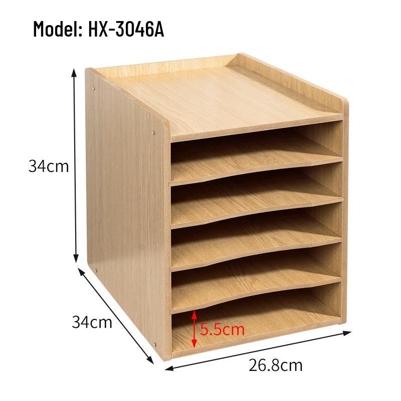 Деревянный настольный держатель для файлов и вертикальный органайзер для книг
