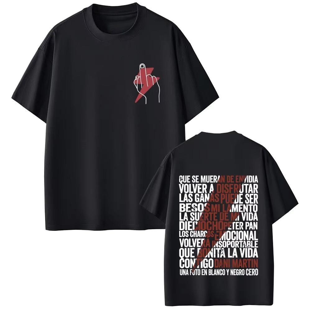 Dani Martin La Montana Rusa Graphic Tshirt 2026 summer Men Women Fashion Short Sleeve Male Casual High Quality Soft Cotton Top