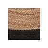 Tapis rond jute bord noir ou blanc diamètre 120 cm Atmosphera - Noir
