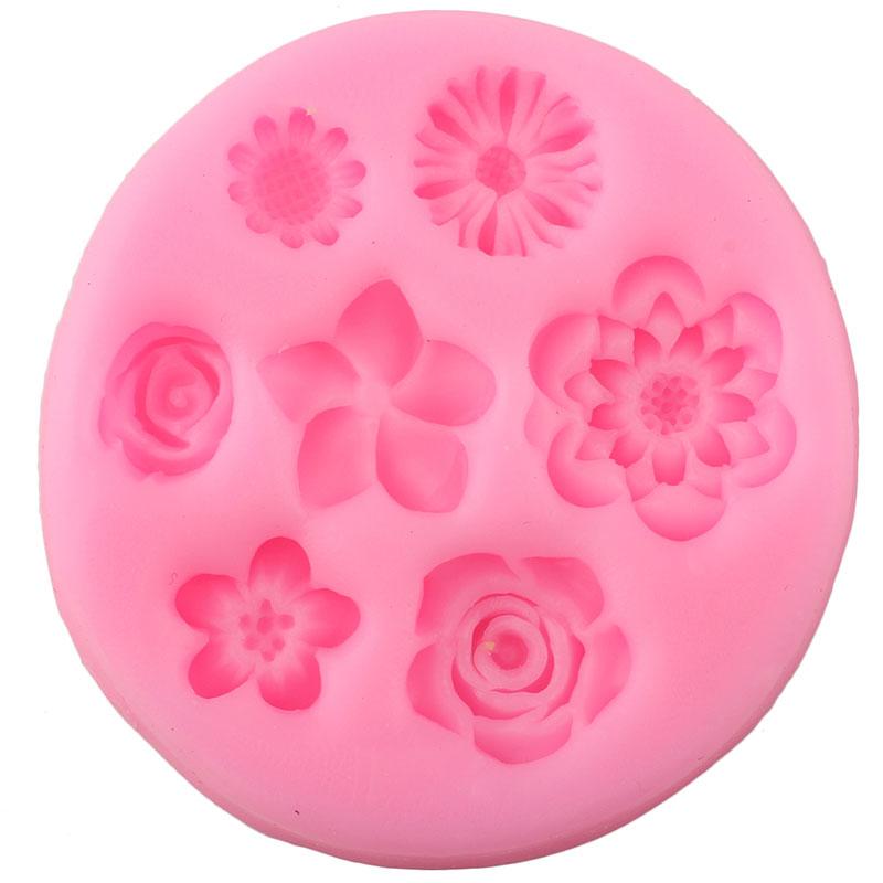 Дейзи дикая хризантема цветок силиконовая форма DIY формы для выпечки кексов помадка инструменты для украшения торта шоколадные конфеты смоляная форма