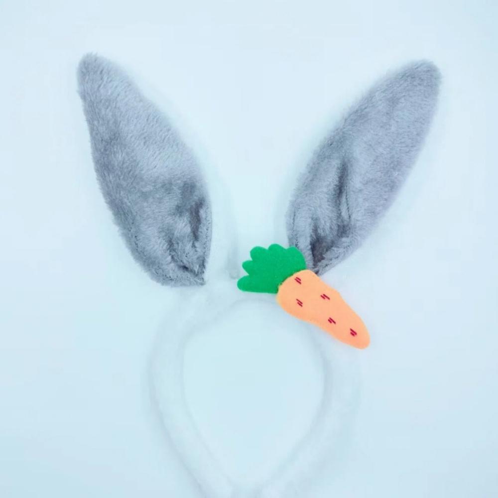 Easter Cute Rabbit Ear Headbands Plush Bunny Ears Carrot Hairband Party Cosplay Costume Headwear Face Wash Hair Accessories