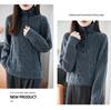 Women's Thickened Lapel Sweater: Warm Stand-up Collar Knitwear for Autumn/Winter