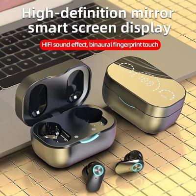 Новая беспроводная Bluetooth-гарнитура с HD-зеркалом, цифровым дисплеем и ручкой, внутриканальные спортивные наушники