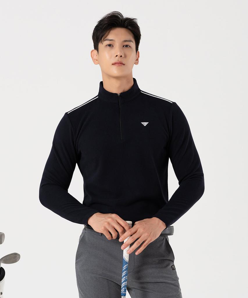 DOWNBLOW Fw Men'S Golf Wear Shoulder Line Half-Zip T-Shirt Db6202