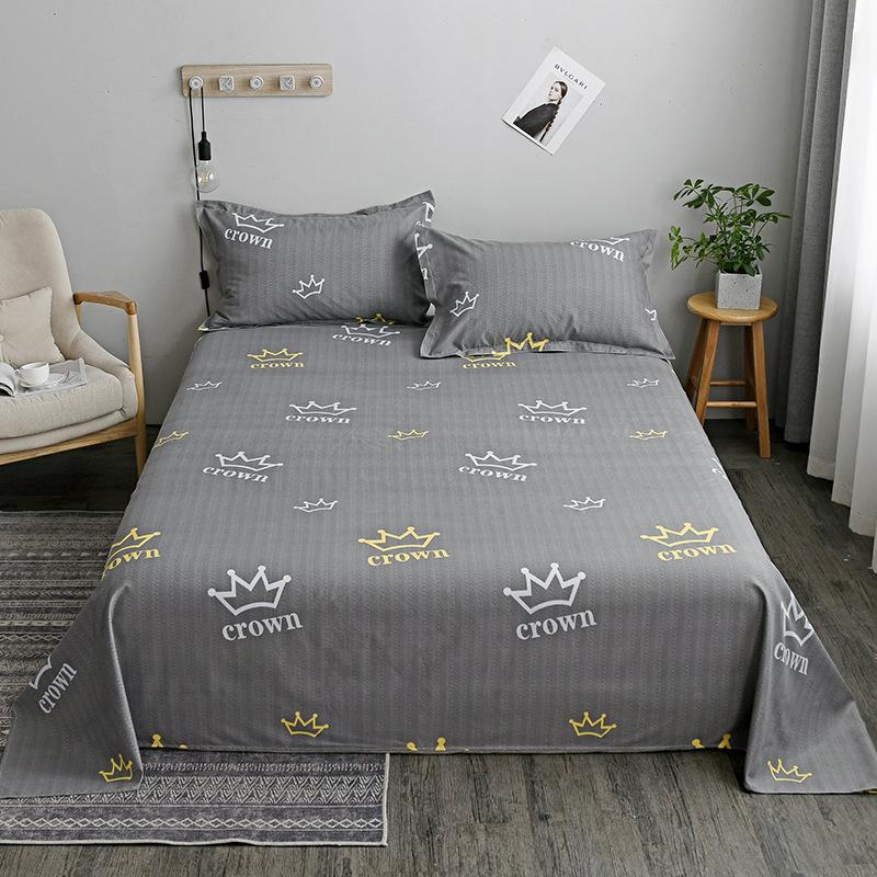 Bedsheet Four-piece Set, Pillowcase, Quilt Cover, Quilt Cover, Autumn Dormitory Washed Cotton Three-piece Set, Single Product Brushed