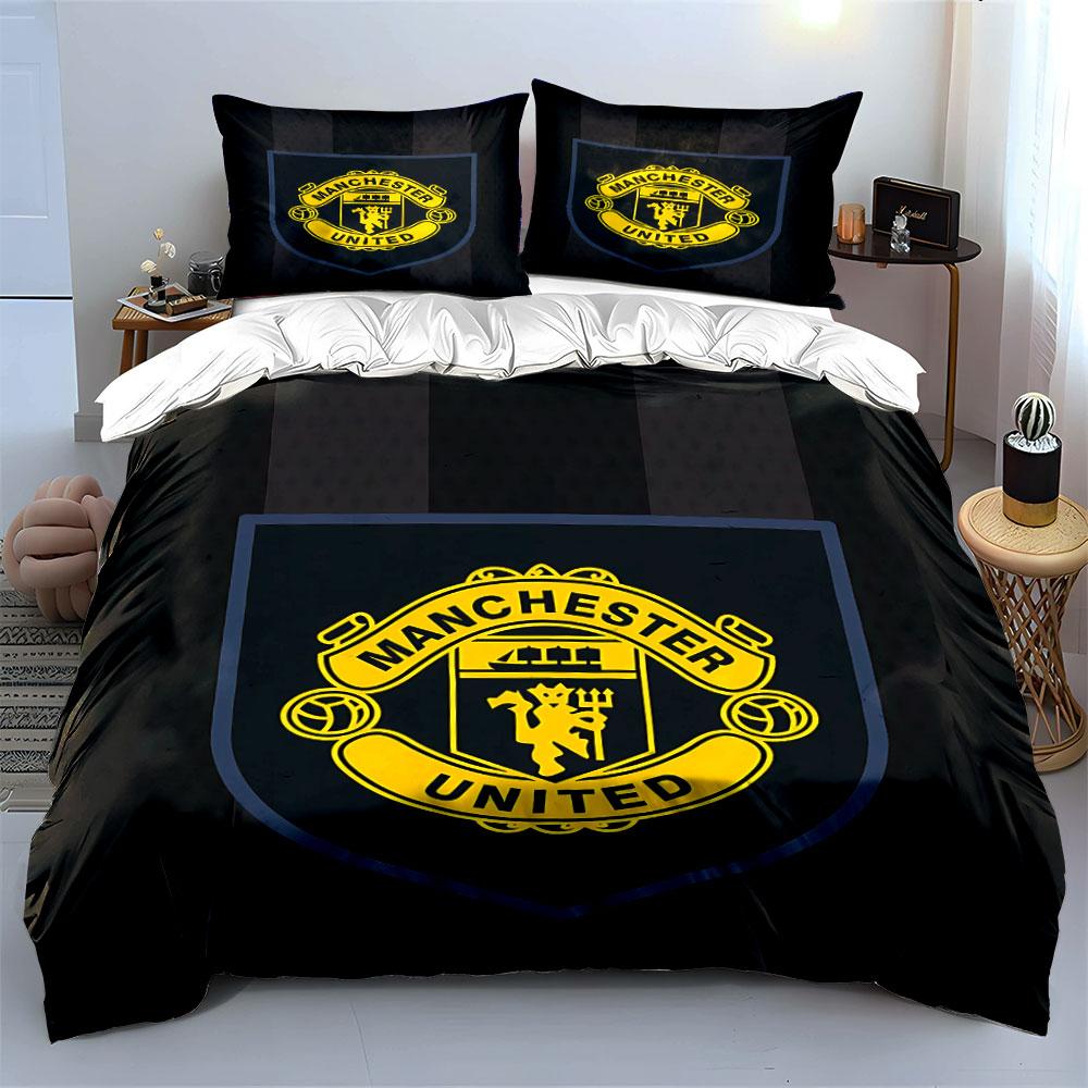 Manchester United Bedding Set Bedding Duvet Cover Set Duvet Cover Pillowcases (1 * Duvet Cover 2 * Pillowcases, without duvet insert)