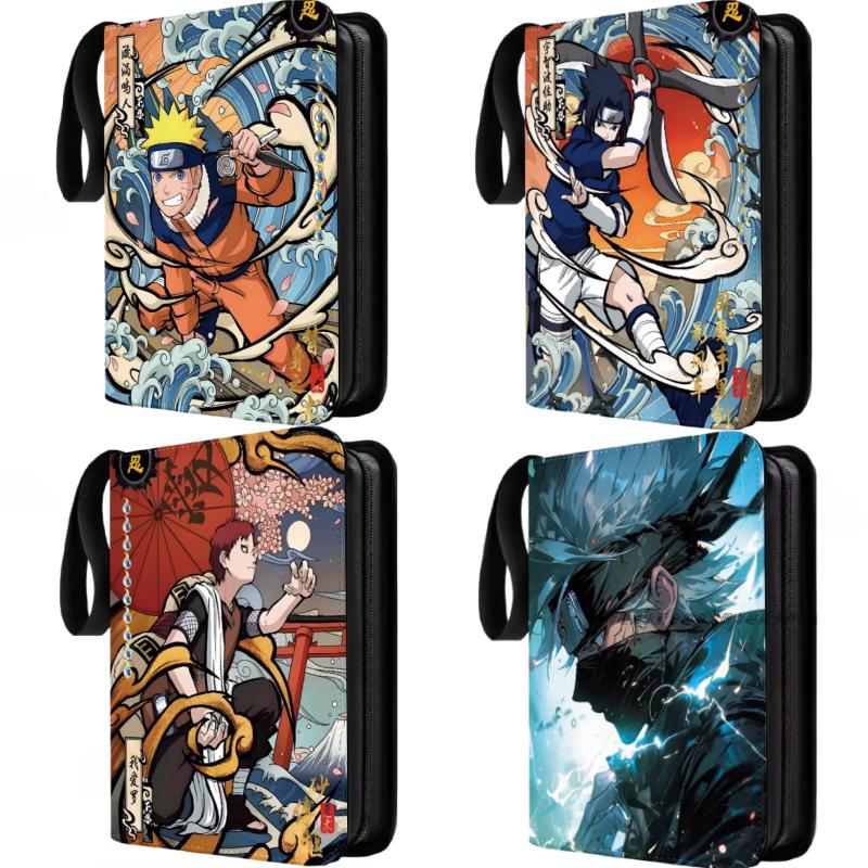 400pcs/900pcs Naruto Card Album Book Folder Anime Collections Zipper Cards Binder Holder Toy Gift