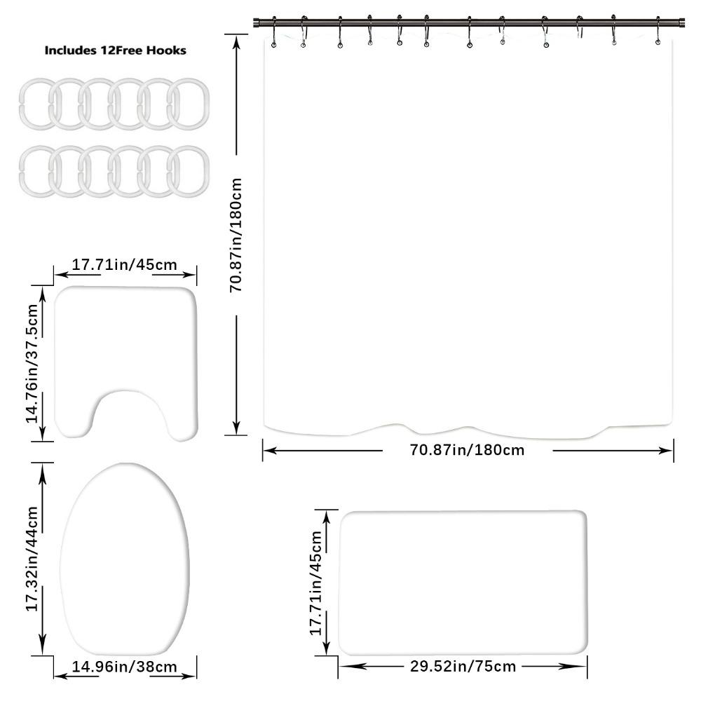 Водонепроницаемая и устойчивая к плесени занавеска для душа для ванной комнаты, разделение сухого и влажного воздуха, затемнение и теплая занавеска для душа, комплект из четырех предметов