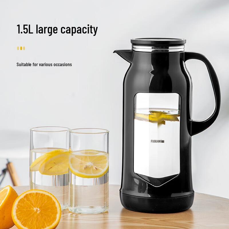 FUGUANG Borosilicate Glass Pitcher with Handle and Tea Infuser