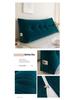 Removable & Washable Leather Velvet Triangle Headboard Cushion Pillow with Soft Lumbar Backrest for Sofa and Dormitory
