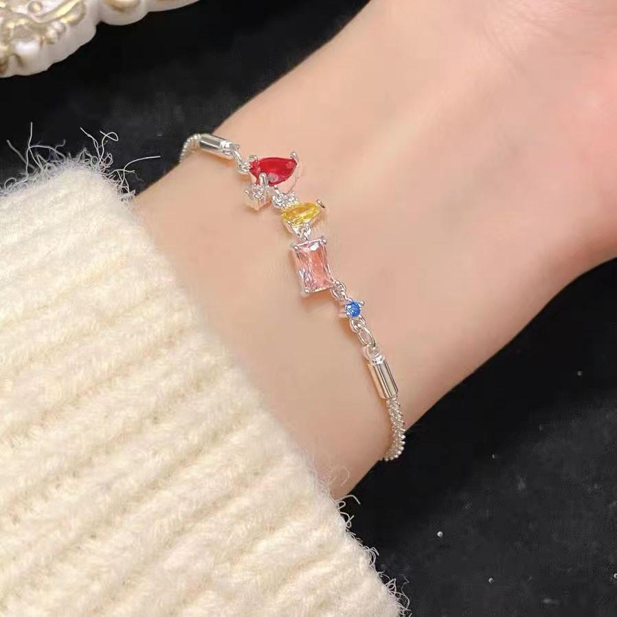 Изысканный ночной звездный циркониевый браслет для женщин элегантные посеребренные геометрические украшения для рук