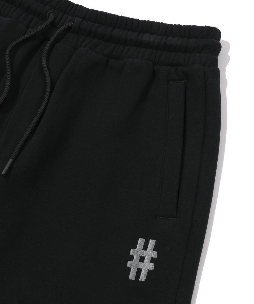Флисовые спортивные штаны BEENTRILL с основным логотипом-хештегом (черный)