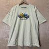 Vintage Naturally Beautiful Butterflies Graphic Pale Yellow Cotton T Shirt Size XL