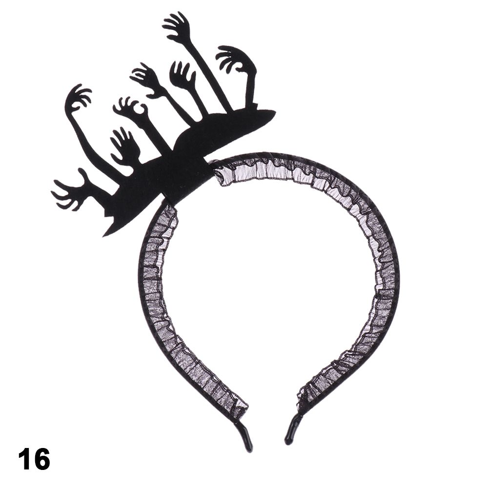 Головной убор для вечеринки Повязка на голову на Хэллоуин Маска-паук Повязка на голову Рог дьявола Обруч для волос Кружевная вуаль Верхушка