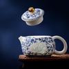 Сине-белый керамический чайник Yihude