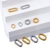 10pcs 20pcs Stainless Steel Oval Charms Geometric Connectors Jewelry Making Necklace Bracelets Twist Open Connection Jump Rings
