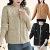 Autumn Winter Women Wool Knitted Cardigan New Fashion Slim Sweater Jacket Female Long Sleeve High End Cardigan Sweaters Ladies Warm Coats