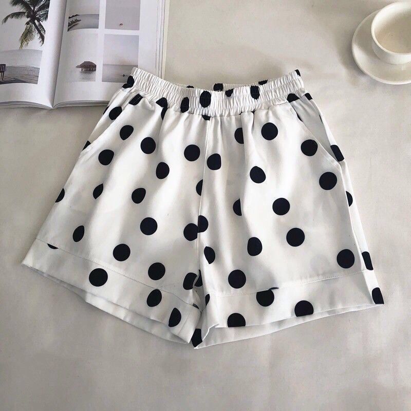 Женские модные летние свободные повседневные шорты, шорты, брюки, элегантные женские повседневные брюки с эластичной резинкой на талии, женские свободные шорты большого размера