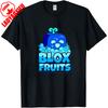 Плюшевый костюм Blox Fruit для мужчин Хлопковая футболка Отличный подарок на любой случай Короткий рукав Круглый вырез Обычная посадка Одежда Мужская рубашка