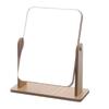 Portable Wooden Desktop Makeup Mirror – High-Definition, Rotating Vanity Mirror for Dorms and Students