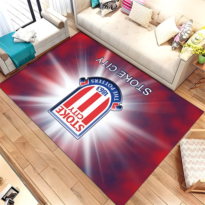 Stoke City Football Club (1) Rug Suitable For Living Rooms Bedrooms Computer Rooms Dining Areas And Placement Under Tables And Chairs Also An Ideal Ch