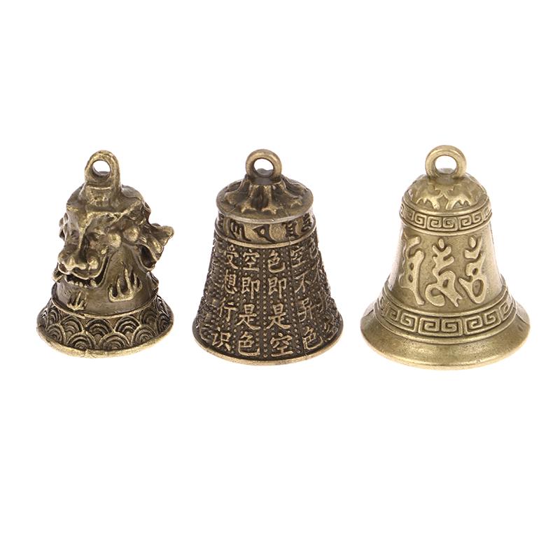 Сплав ретро три льва колокольчик ветряная музыка подвеска для автомобиля антикварный колокольчик мини скульптура молитва Гуаньинь колокольчик шуй фэн колокольчик