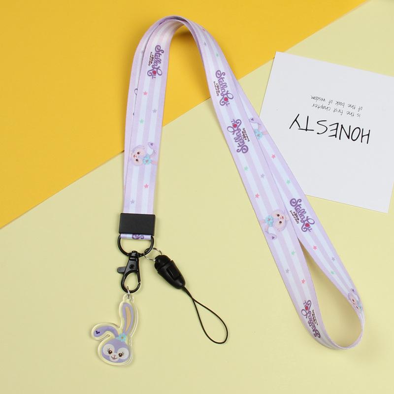 Cartoon Mobile Phone Lanyard, Cute Pendant, Wide And Flat Braided Belt, Lanyard, Key, Badge, Card Cover, Neck Lanyard.