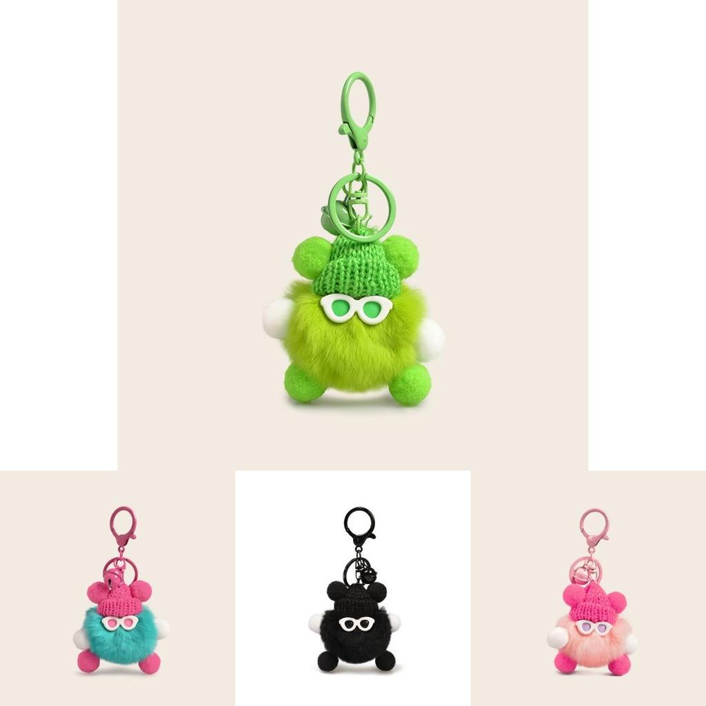 Очаровательный плюшевый брелок-подвеска из кроличьего меха в нескольких красочных мультяшных стилях