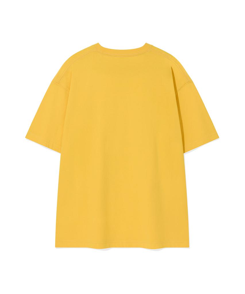 WACKY WILLY Point Graphic Short Sleeve T-Shirt Yellow