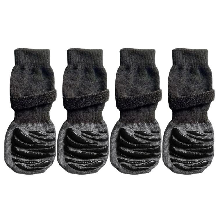 2 пары носков для собак, чехлы для лап, зимняя обувь для питомцев, нескользящая подошва, уличные ботинки