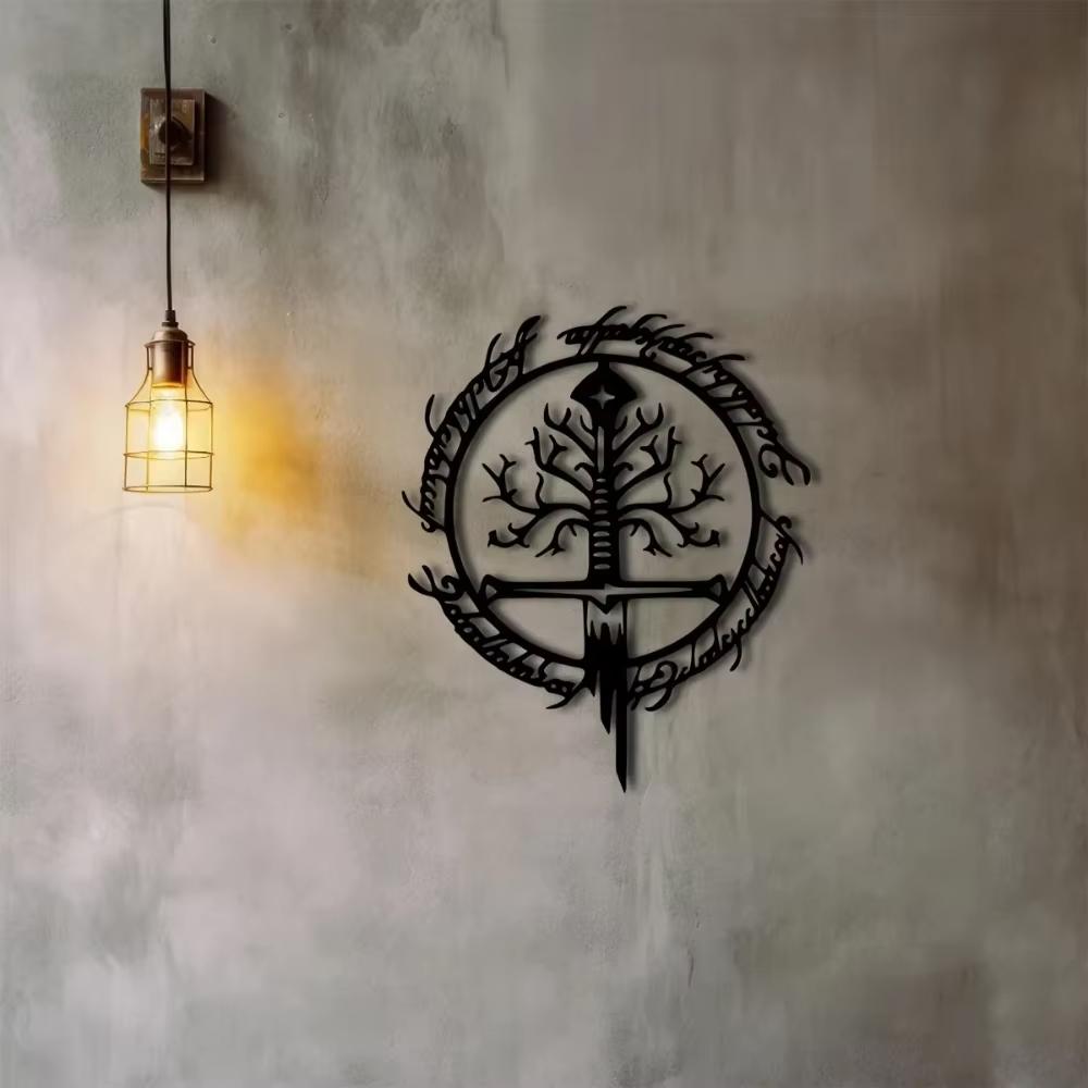 Властелин колец Железная клятва Металлическая настенная живопись Подарок ему на новоселье Стильная уникальная настенная живопись Железная клятва Металлическая настенная живопись