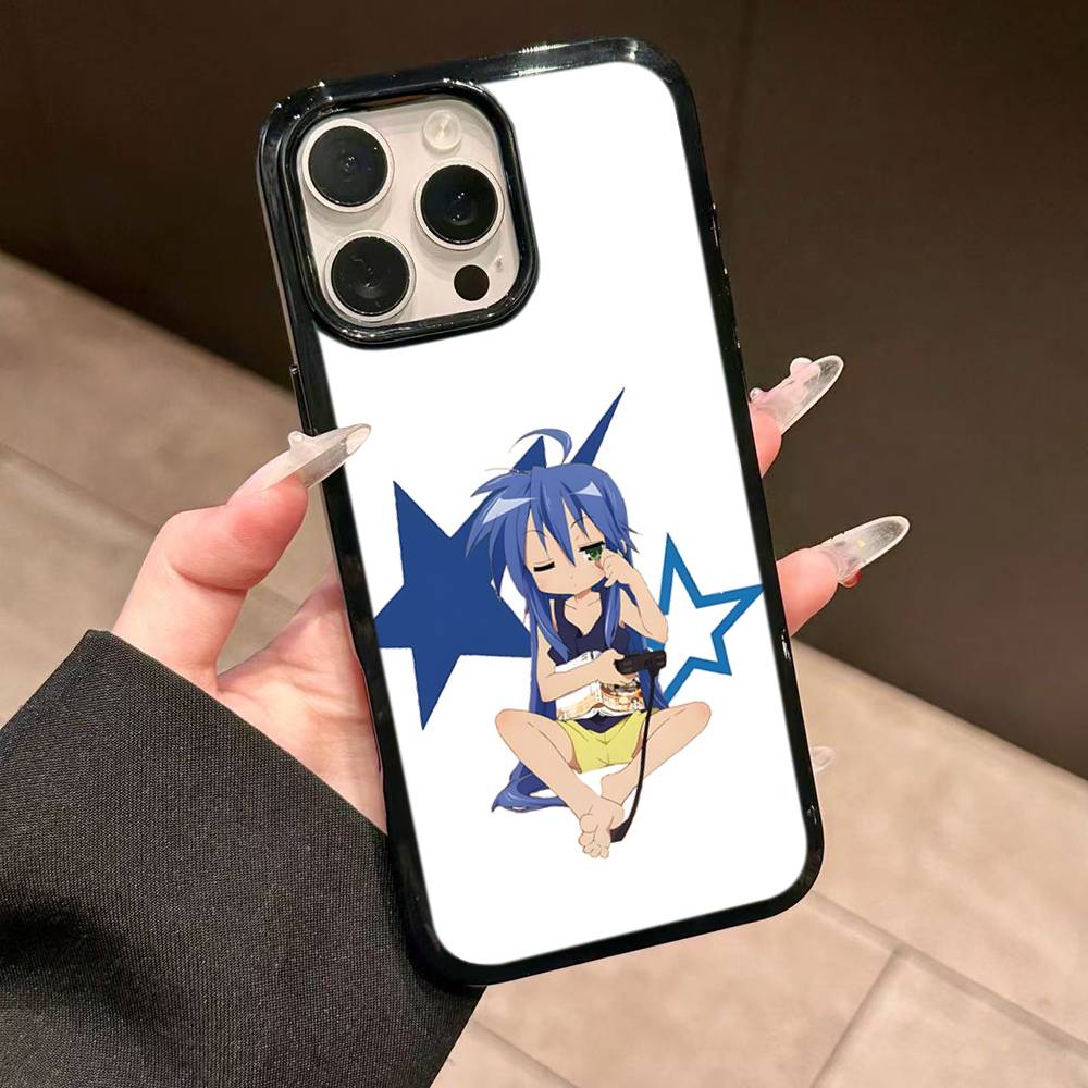 K-Konata Izumi Счастливая S-Звезда Для IPhone 11 12 13 14 15 16 17 Pro Max Plus Ударопрочные Задние Чехлы для Телефона из ТПУ+ПК