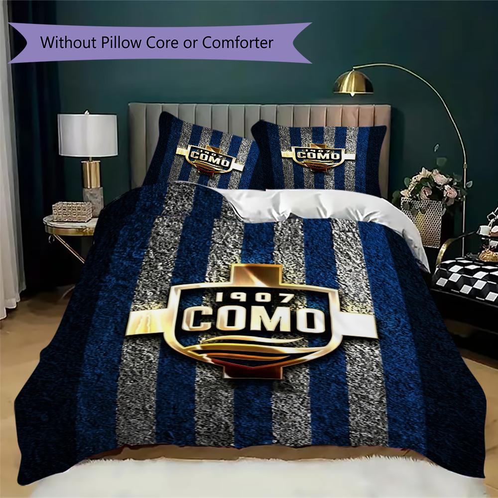 Como 1907 Pattern Bedding uilt Set uilt Cover Pillowcase Home Decoration Birthday Gift (1 * duvet cover + 2 * pillowcase without core)