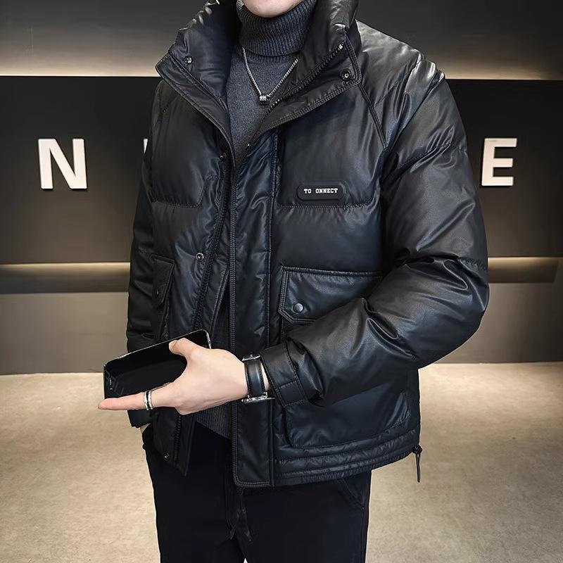 Autumn and winter fashion cotton cold clothing men's winter stand-up collar thickened high-end liner warm jacket
