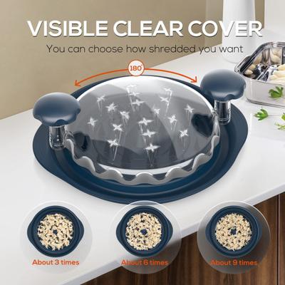 Измельчитель курицы с видимой крышкой. Большой измельчитель мяса. Противоскользящая эргономичная ручка. Не содержит BPA. Свинина, говядина, куриная грудка. Инструмент для измельчения.