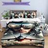 Top Gun 3pcs Bedding Set Duvet Cover Closure Includes 1 Duvet Cover & 2 Pillowcases for All Seasons Bedroom Home Dorm Decor