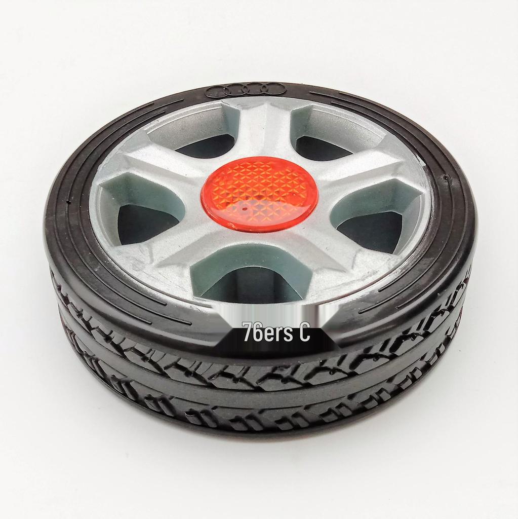 Plastic-Aluminum Core Rubber 125mm 6201 Bearing Telescopic Door Caster Wheel with 12-Hole Design.