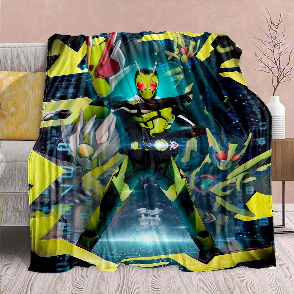 Фланелевое одеяло Kamen Rider – Мягкое, теплое, идеально подходит для диванов, постельного белья, кемпинга, путешествий, офиса и домашнего декора – QJY