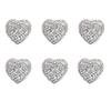 Pack of 6 Crystal Stickers Easy Installation Rhinestone Decor White