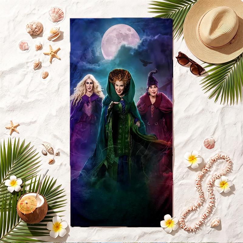 Hocus Pocus Soft Beach Towel Stylish Beach Pool Towel for Summer Seaside Vacation Travel