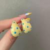Red Blue Dot Polka Dot Earrings Alloy Material Geometric Earrings  for Women Jewelry